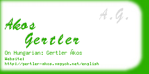 akos gertler business card